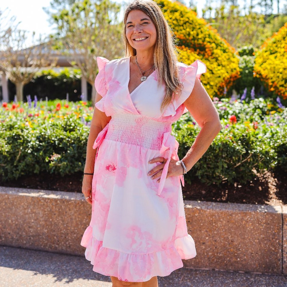 WATERCOLOR‎ GARDEN MIDI DRESS